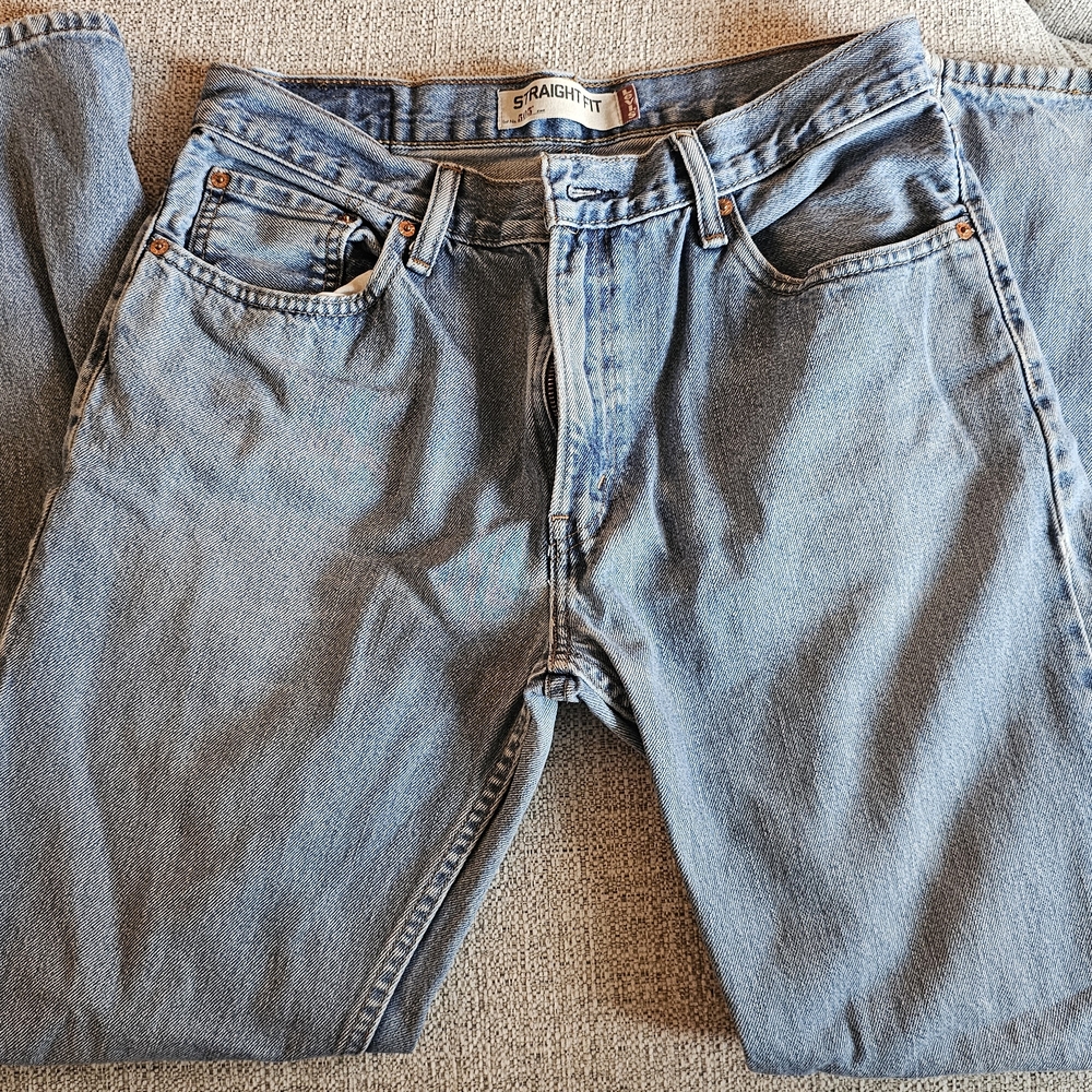 Levi's Men’s Straight Jeans - Light Blue Denim